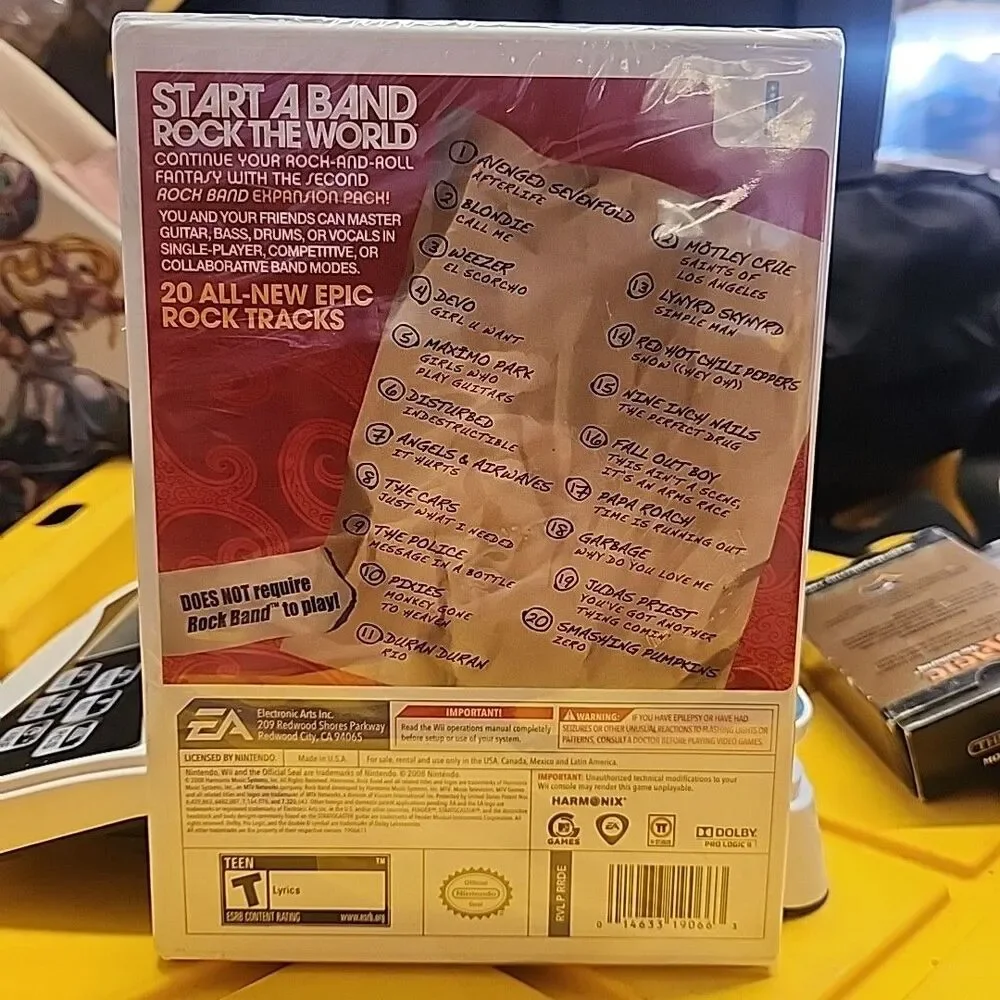 New Sealed Rock Band Track Pack: Vol. 2 Volume (Nintendo Wii, 2008) Complete CIB